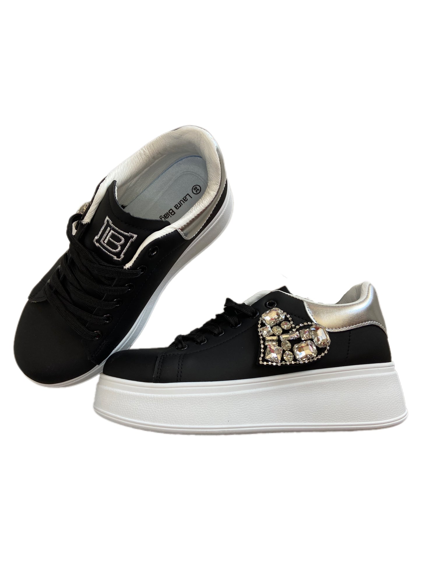 sneakers da donna nero/argent0 8925