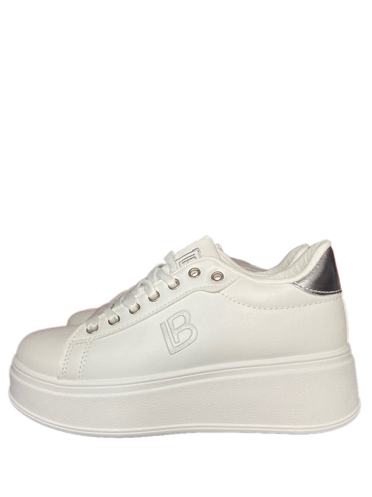Sneakers donna con fiocco argento 8930